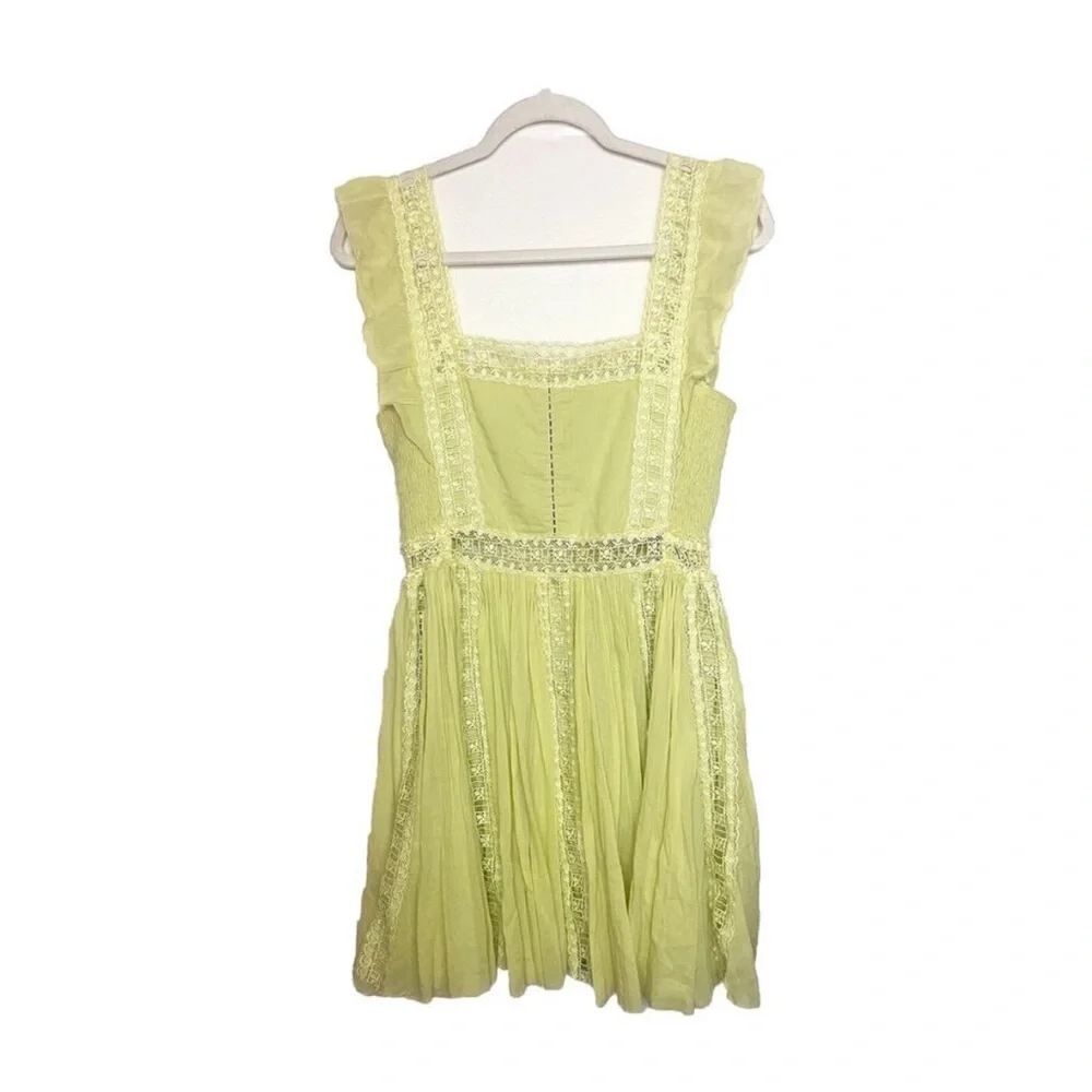 Free People Pale Yellow Mini Dress